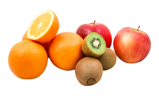 Kiwis, laranjas e maçãs